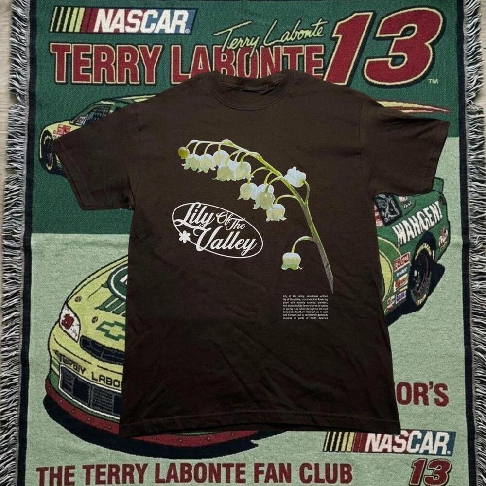 Lily Of The Valley Brown Cotton T-Shirt